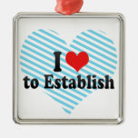 I Love to Establish Christmas Tree Ornaments