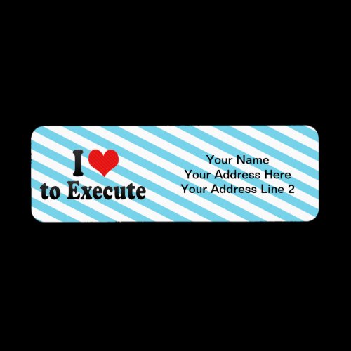 I Love to Execute Return Address Labels