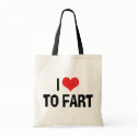 I Love To Fart bags