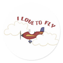 I Love To Fly stickers