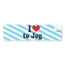 I Love to Jog Bumper Stickers