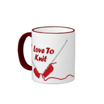 I Love To Knit mugs