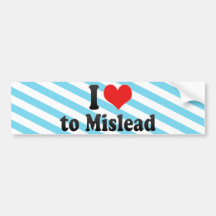 I Love to Mislead Bumper Sticker