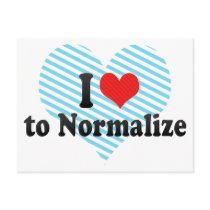 I Love to Normalize Postcards