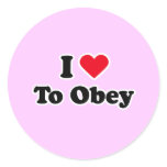 I love to obey stickers