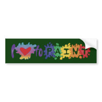 I Love to Paint bumper stickers