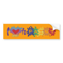 I Love to Paint bumper stickers