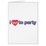 I Love To Party - Music Heart Adore Disc Jockey cards