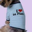 I Love to Plan Doggie Tee