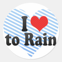 I Love to Rain Sticker