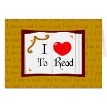 I Love To Read Greeting Cards