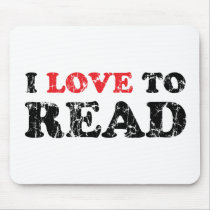 I Love To Read Distressed Mouse Pad