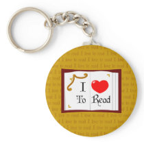 I Love To Read Keychain