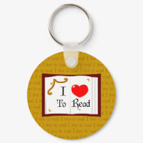 I Love To Read keychains
