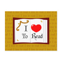 I Love To Read Postcards