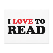 I Love To Read postcards