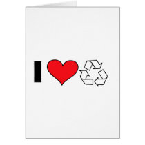I love to recycle card