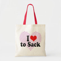 I Love to Sack Canvas Bag
