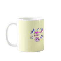 i love to shop kitty mugs