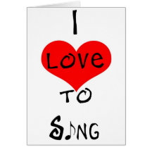 I Love To Sing Cards