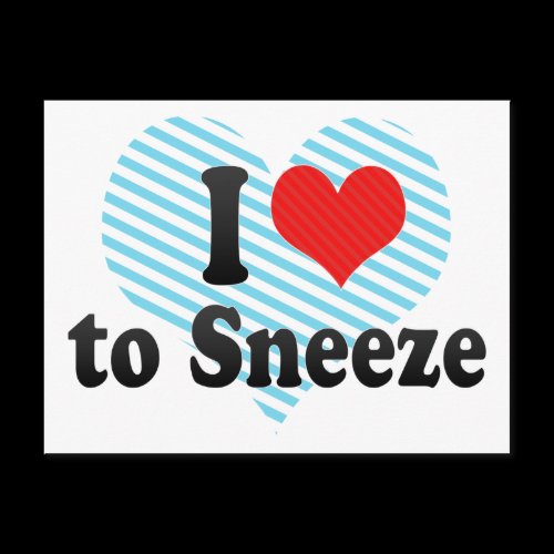 I Love to Sneeze Postcard
