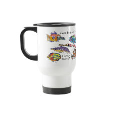 I Love to Snorkel Fun Cartoon Fish Mug