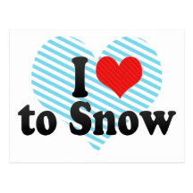 I Love to Snow Postcard