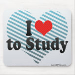 I Love to Study Mousepads