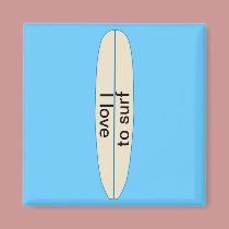 I love to Surf magnets