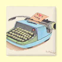 I love to Type! magnets