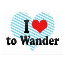 I Love to Wander Postcard