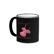 I Love to Wear Bras and Panties mugs