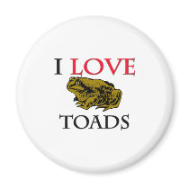 I Love Toads Refrigerator Magnet