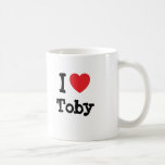 I love Toby heart custom personalized Coffee Mug