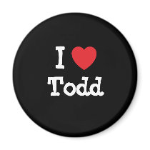 I love Todd heart custom personalized magnets