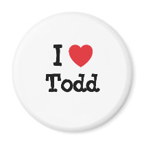 I love Todd heart custom personalized magnets