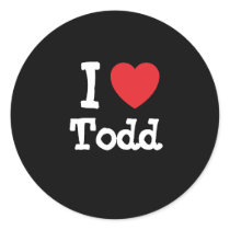 I love Todd heart custom personalized stickers