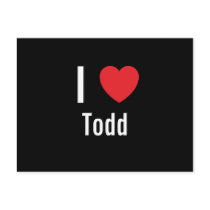 I love Todd postcards