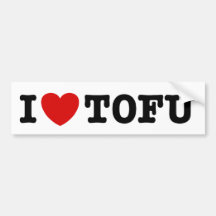 I Love Tofu Bumper Stickers