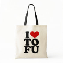 I Love Tofu Funny Vegan humor bags by EllesBaby I Love Tofu Funny Vegan humor bags