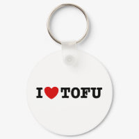 I Love Tofu keychain