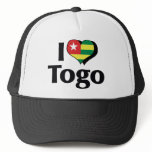 I Love Togo Flag hats
