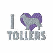 I Love Tollers Embroidered Shirt (Zip Hoodie)