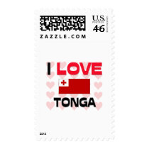I Love Tonga Postage Stamps
