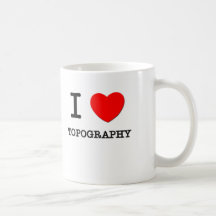 I Love Topography Mugs
