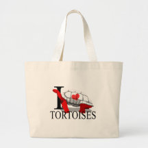 I Love Tortoises Tote Bags