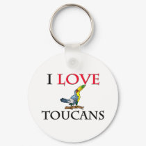 I Love Toucans keychains