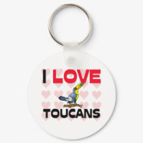 I Love Toucans keychains