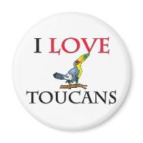 I Love Toucans magnets