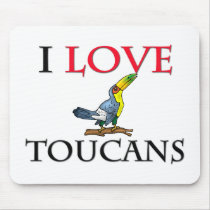I Love Toucans mousepads